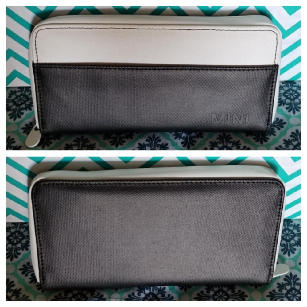 BMW Mini Cooper Color Block Wallet Black & White